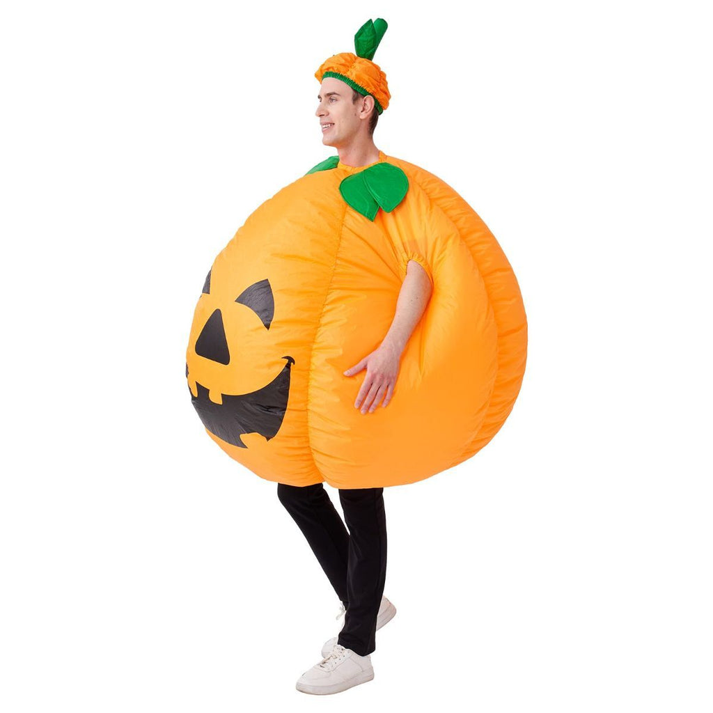 Pumpkin Inflatable Costume Blow up Costume Orange Fancy Dress Adult Jumpsuit Halloween Cosplay Outfit Gift-1
