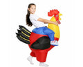 90-130cm Inflatable Christmas Rooster Halloween Costume Blow Up Suit Battery Power Cosplay Costume Christmas Party Babies size 90-130-0