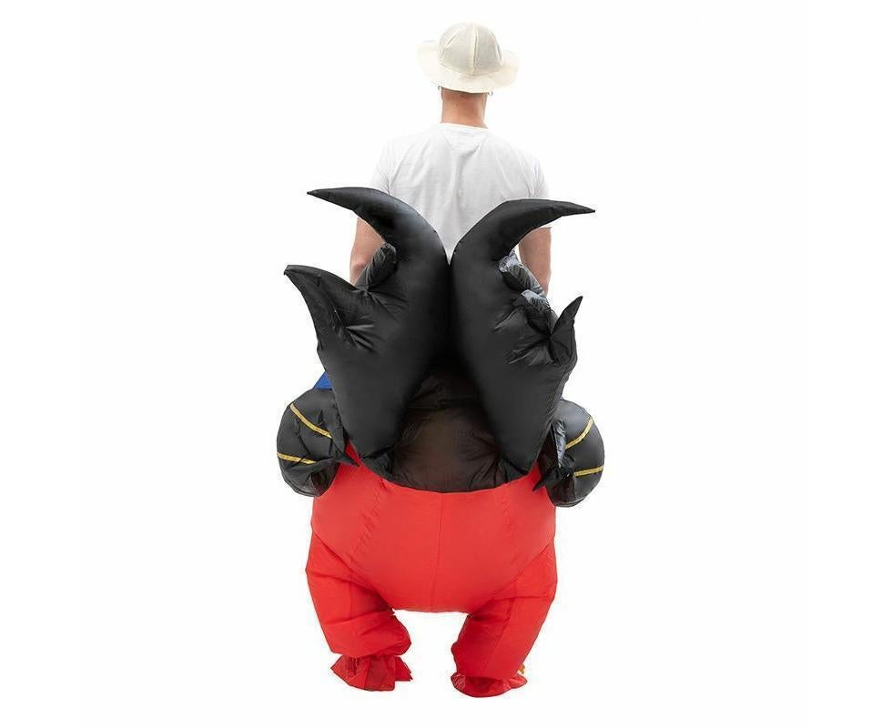 90-130cm Inflatable Christmas Rooster Halloween Costume Blow Up Suit Battery Power Cosplay Costume Christmas Party Babies size 90-130-1