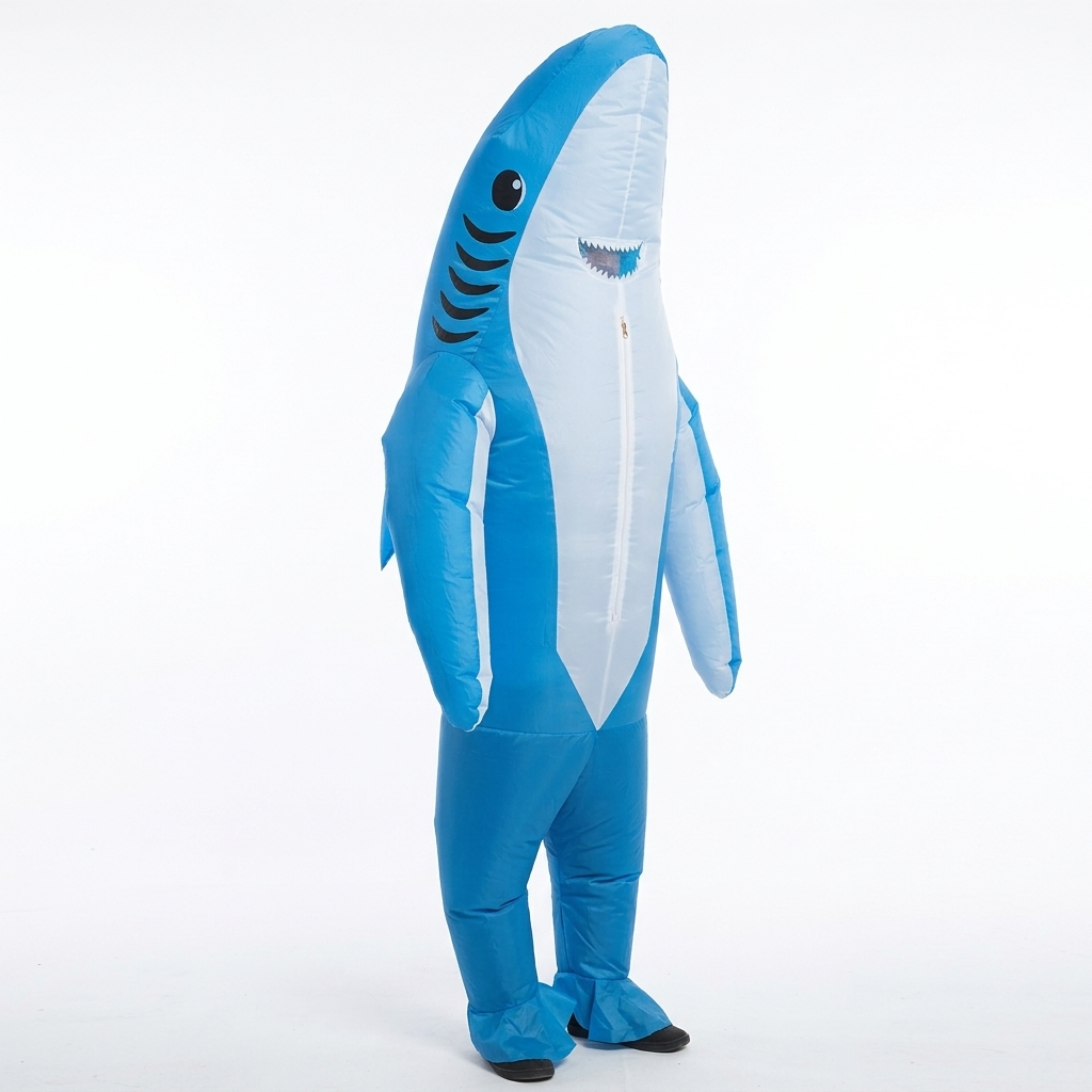 Halloween inflatable costume Shark blue