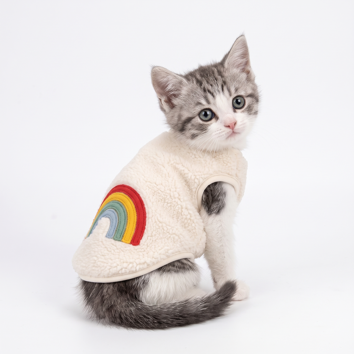 Halloween Pet Cosplay Costume Cat & Dog Outfits-Rainbow Love