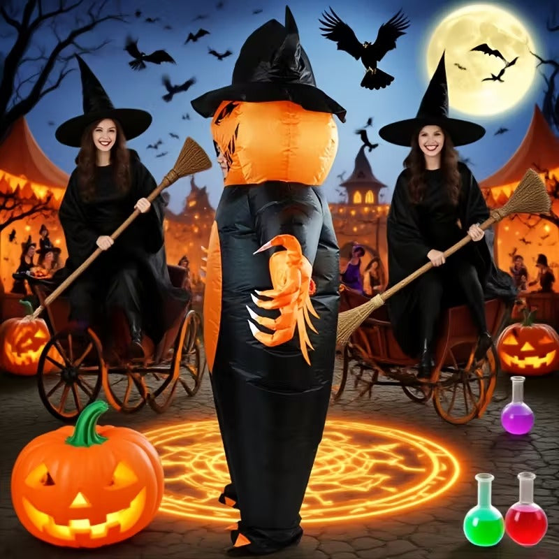 Halloween Pumpkin Inflatable Costume Full-Face Design-2